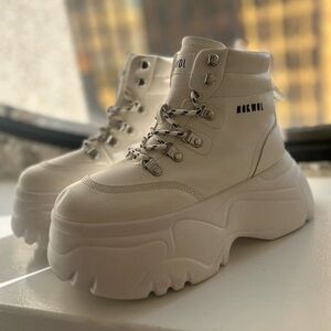 Nokwol White Platform Boots